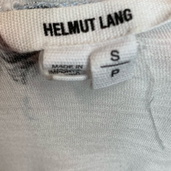 HELMUT LANG Tidal Print Open V-Back Top Sz S EUC - Picture 6 of 6